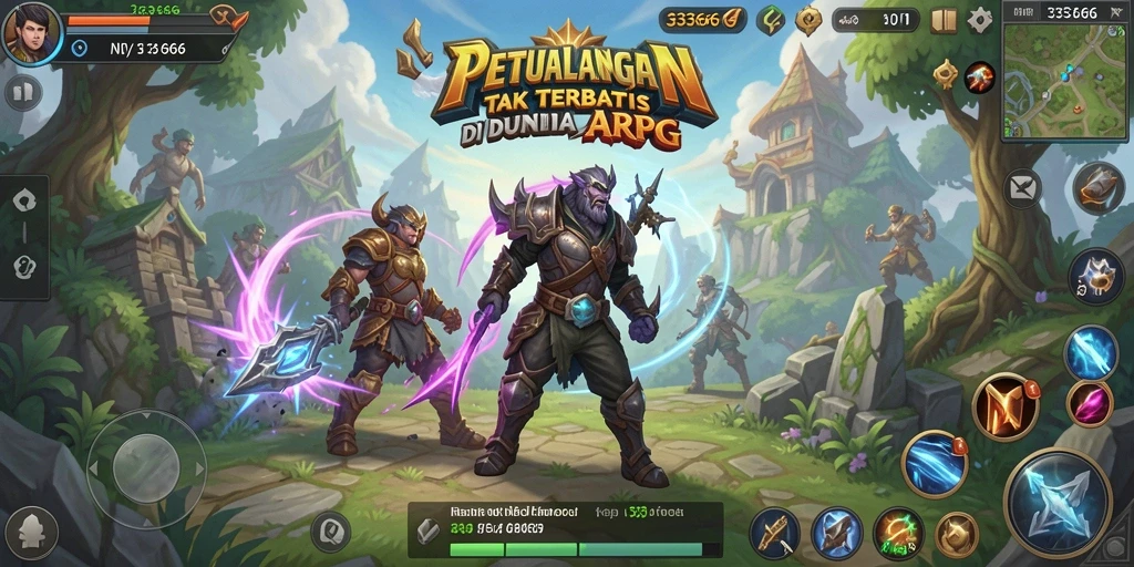 Tangkapan layar <strong>333666</strong> menampilkan aksi seru dalam pertarungan ARPG.