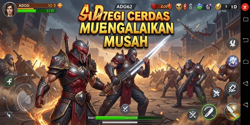 Tampilan gameplay ADG62 yang menegangkan dan strategis.