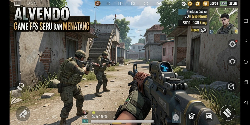 Gameplay ALVENDO di medan perang intens.