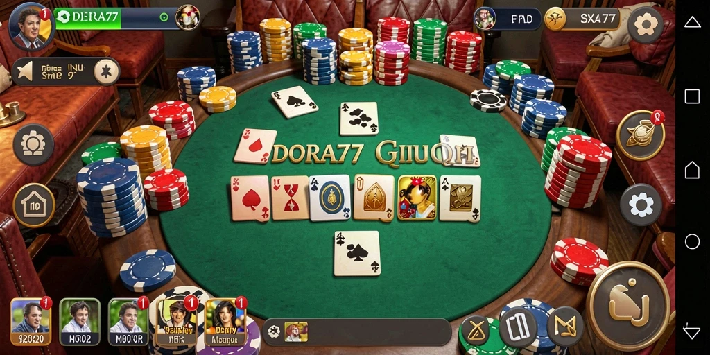 Gameplay seru QiuQiu dalam DORA77 dengan teman-teman.