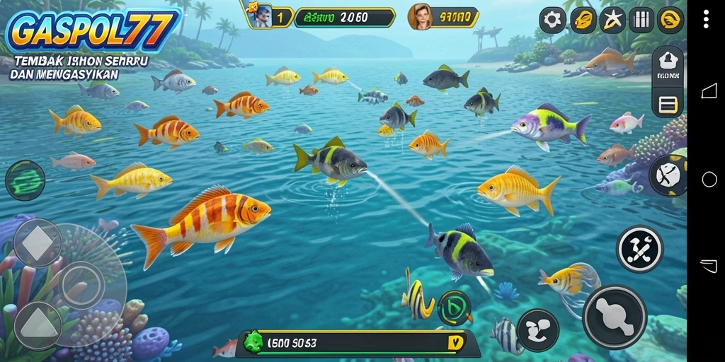 Tampilan menakjubkan dari gameplay Tembak Ikan GASPOL77.