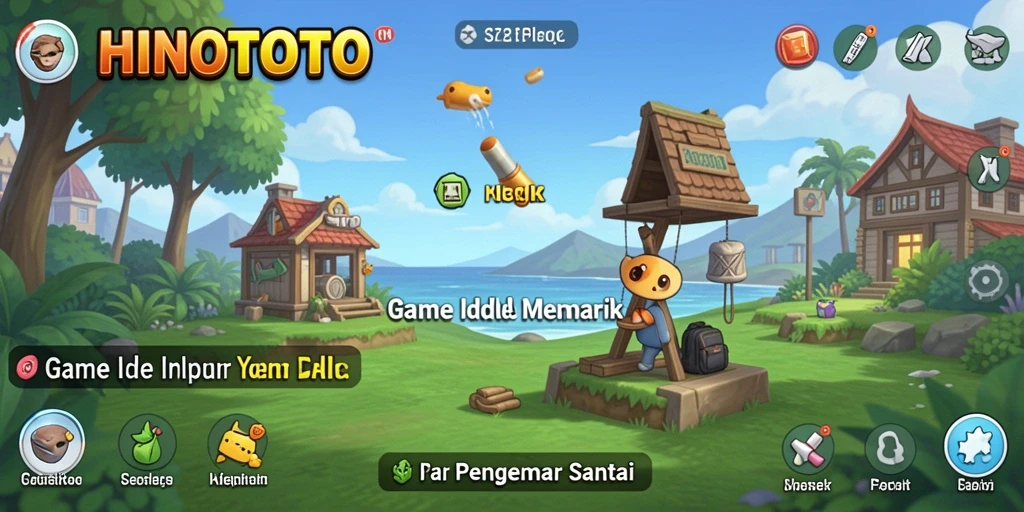 Screenshot gameplay HINOTOTO menampilkan pengalaman Idle yang santai.