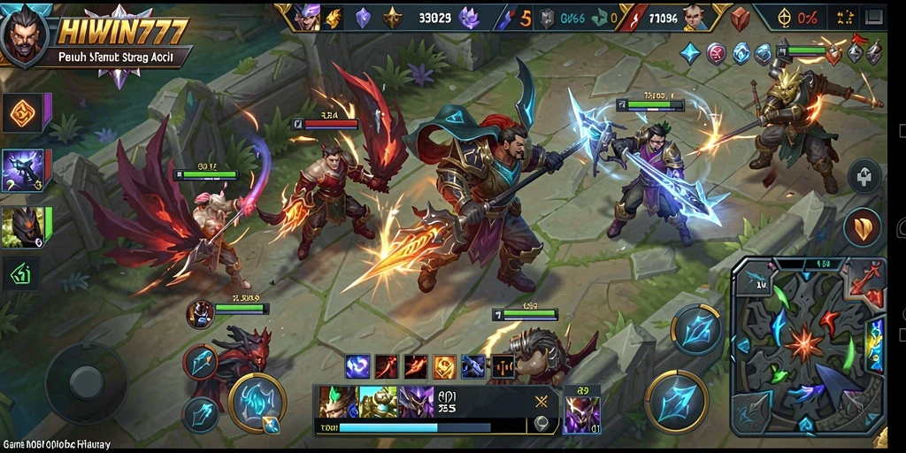 Tampilan menarik HIWIN777 saat bertempur dalam pertandingan MOBA.
