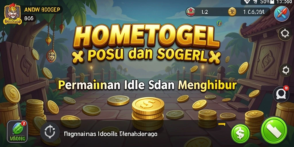 Tangkapan layar HOMETOGEL menampilkan gameplay Idle yang menghibur dan menarik.