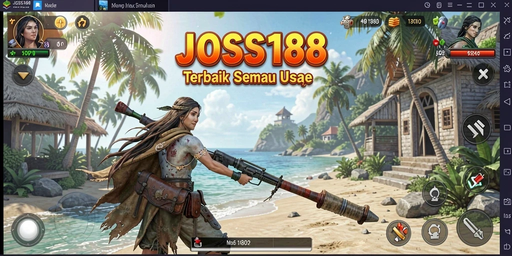 Screenshot utama JOSS188 menampilkan gameplay simulasi yang mendebarkan.