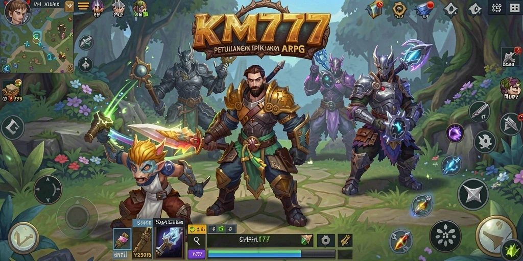 Gameplay seru dari KM777 yang menampilkan pertarungan ARPG yang menegangkan.