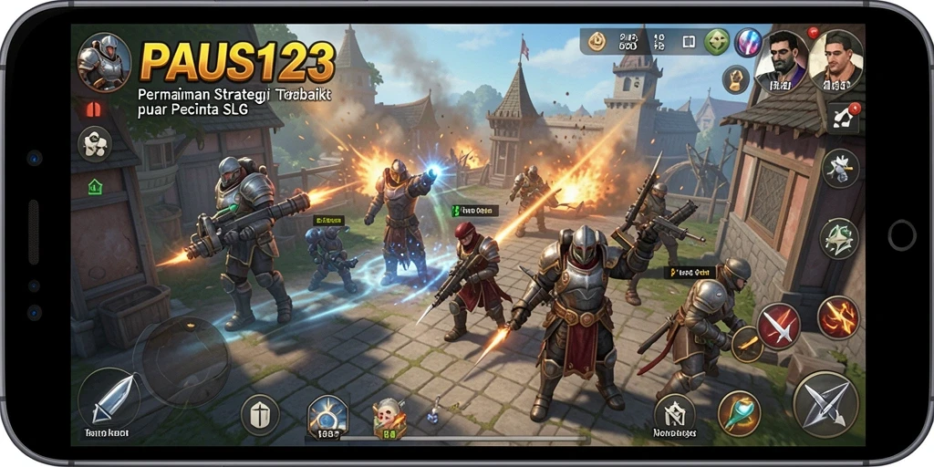 Tampilan gameplay PAUS123 yang menampilkan pertempuran intens dan strategi mendalam.