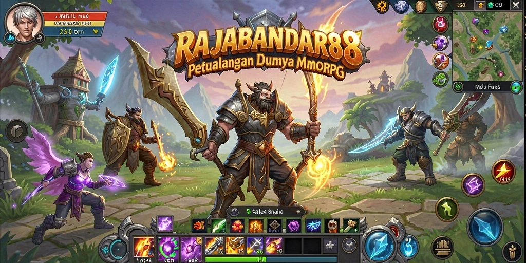 Screenshot gameplay RAJABANDAR88 menampilkan aksi pertempuran yang seru.