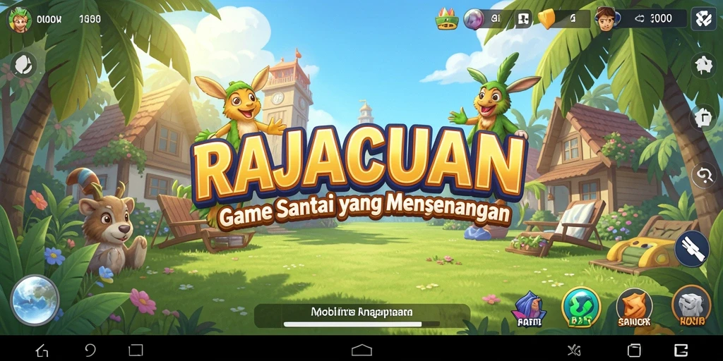 Screenshot gameplay RAJACUAN dengan grafis cerah dan level menarik.