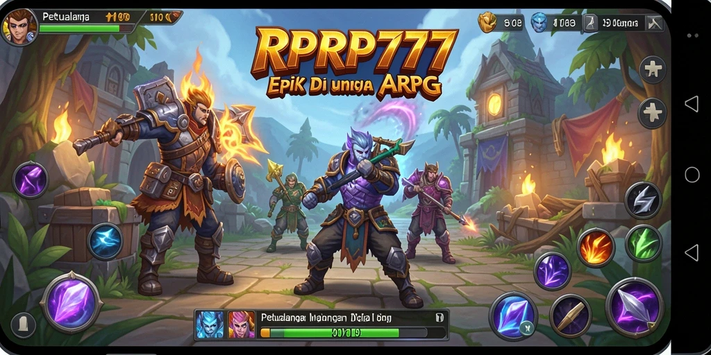 Tampilan gameplay RPRP777 dengan aksi pertempuran yang seru.