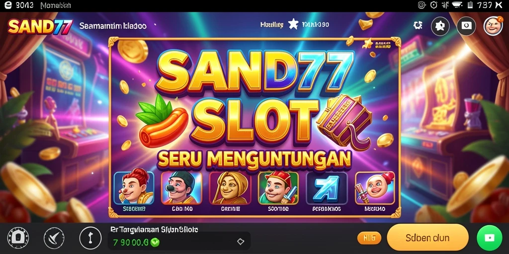 Tampilan gameplay menarik dari SAND77 dengan efek visual yang menawan.