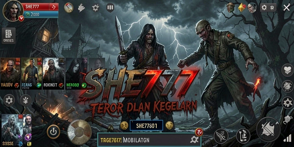 Gameplay SHE777 menampilkan suasana Horror yang mencekam dan menegangkan.