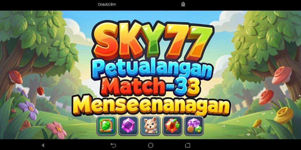 Tampilan gameplay SKY77 yang penuh warna dan menarik di level Match-3.
