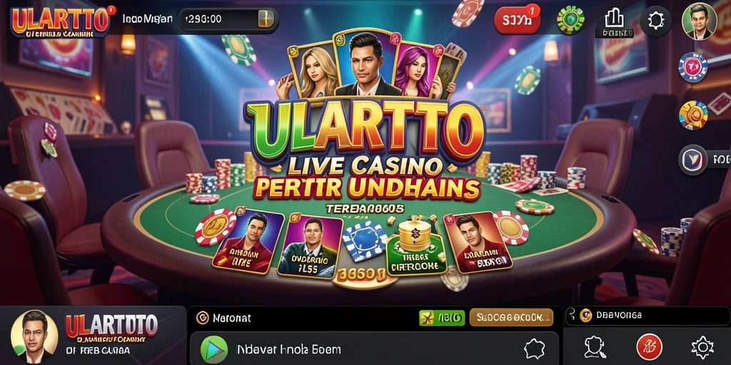 Screenshot ULARTOTO menampilkan gameplay Live Casino yang interaktif dan menarik.