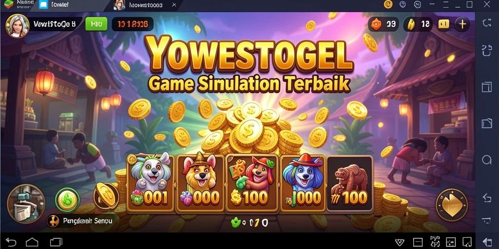 Screenshot gameplay YOWESTOGEL dengan simulasi menarik.