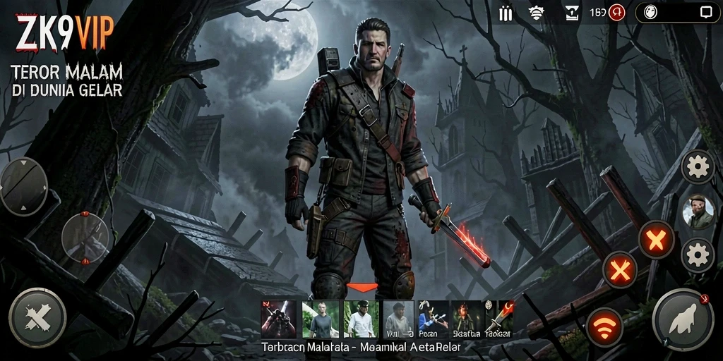 Tangkapan layar gameplay ZK9VIP yang menceritakan momen menakutkan.